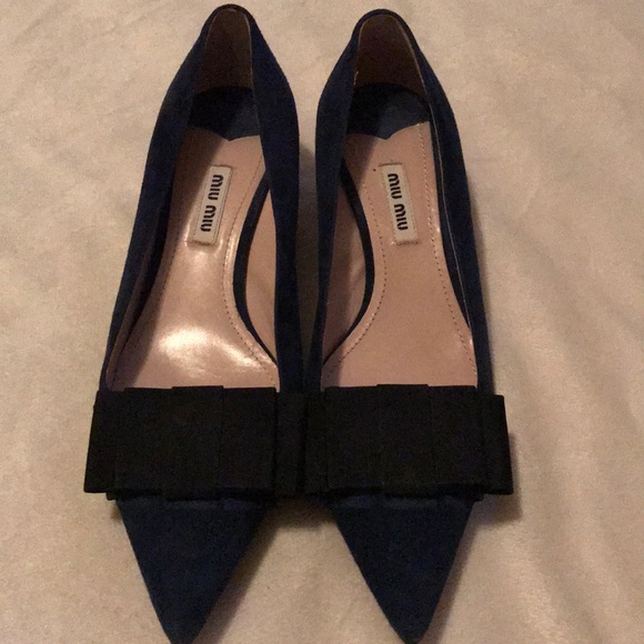 Miu Miu Shoes - Miu miu suede kitten heel